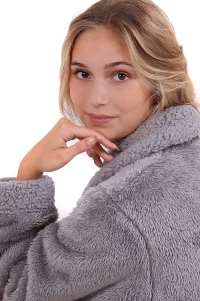 ALTA dlouhý dámský župan se šálovým límcem, Šedá, vel. M, galerie